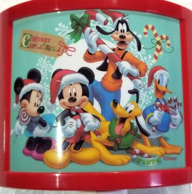 Disney Nightlight Mickey Mouse & Friend Holiday Merry Christmas All Ages Vintage gallery