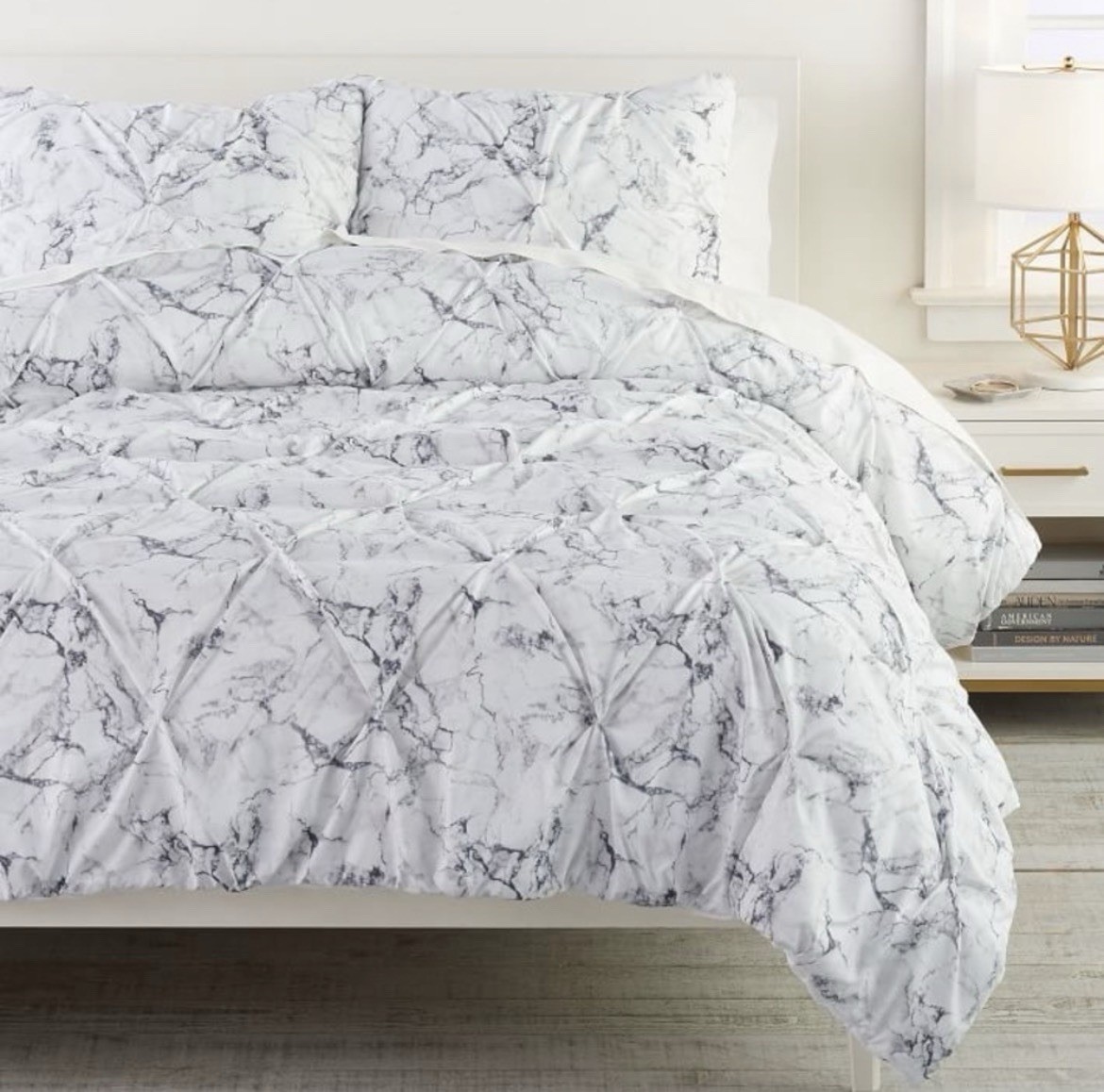 NEW Pottery Barn Teen Microfiber Pintuck Comforter Twin XL White Gray gallery
