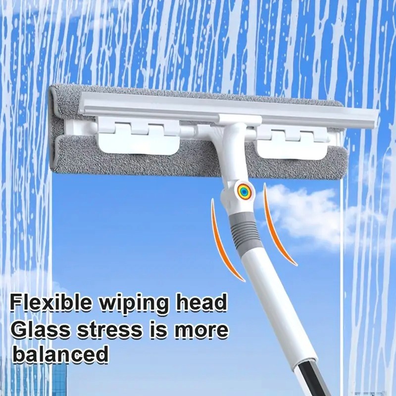 52" Extendable Window Squeegee Cleaner Long Handle Car Cleaning Window Glass gallery