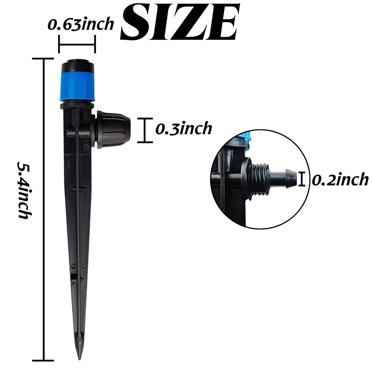 52PCS Drip Irrigation Approximately 40 inches spray radius per emitter gallery