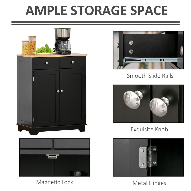 Small Kitchen Storage Cabinet Sideboard Buffet Pantry with Doors Drawer Shelves gallery