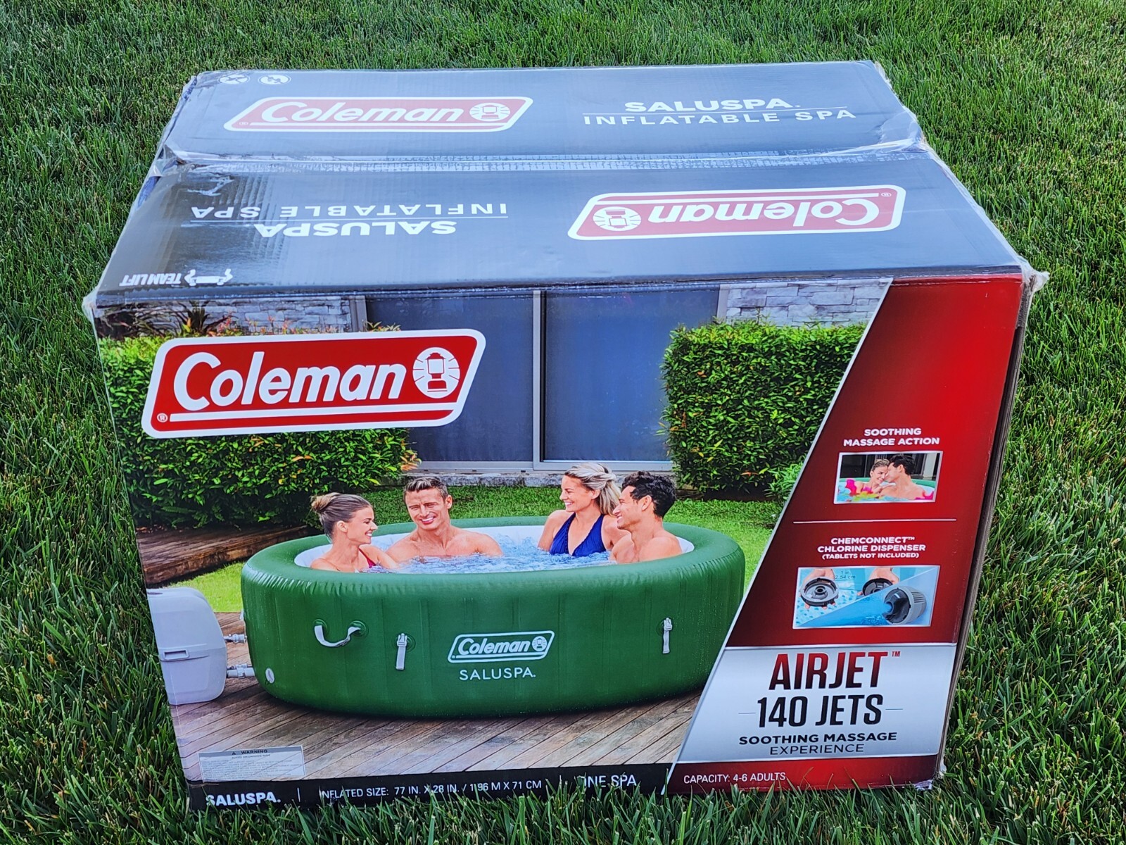Coleman SaluSpa OneSpa REPLACEMENT AirJet Inflatable Hot Tub Only! 77x77x28 gallery