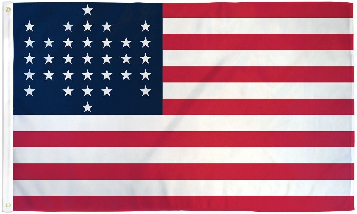 "33 STARS AMERICAN" flag 3x5 ft polyester banner sign US USA historical battle gallery