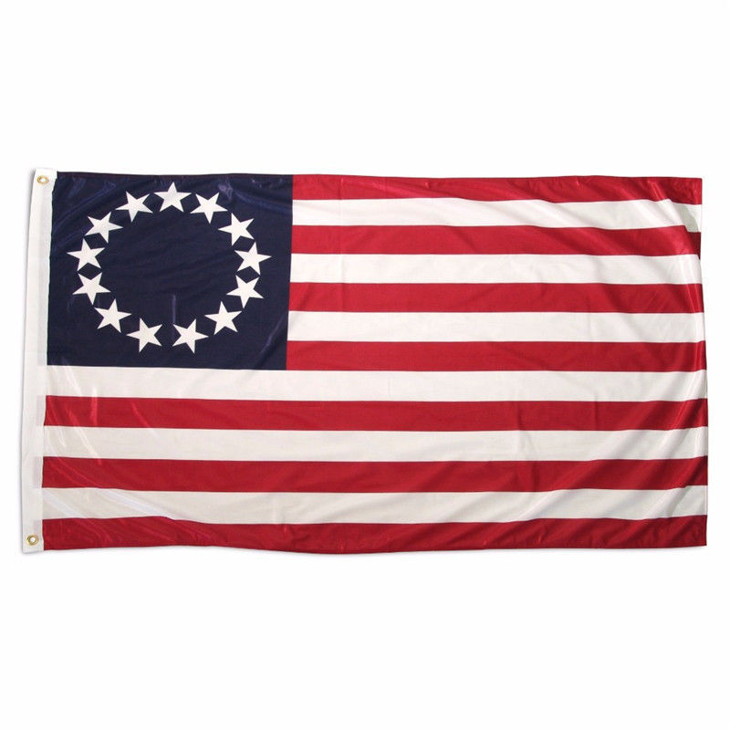 2 Pack 3x5 ft. 100% Polyester Sharp and Vivid Color Outdoor USA Betsy Ross Flag gallery