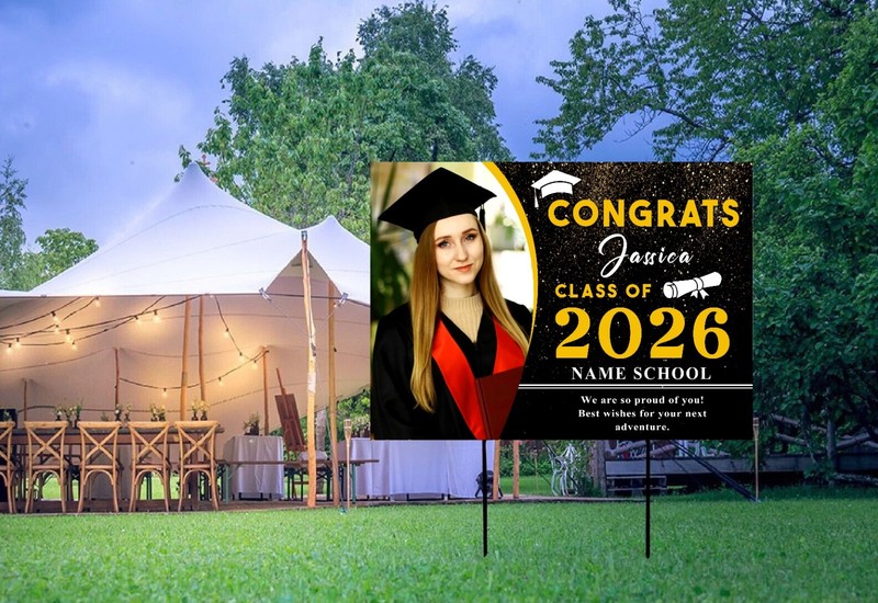 Personalized 2025 Graduation Decorations-Congrats Grad Yard Sign Decoration gallery
