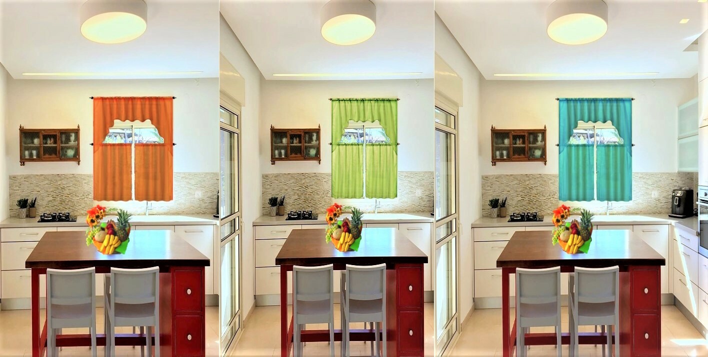 Kitchen Window Curtain panel tier swag & valance set of 3pc sheer rod pocket K66 gallery