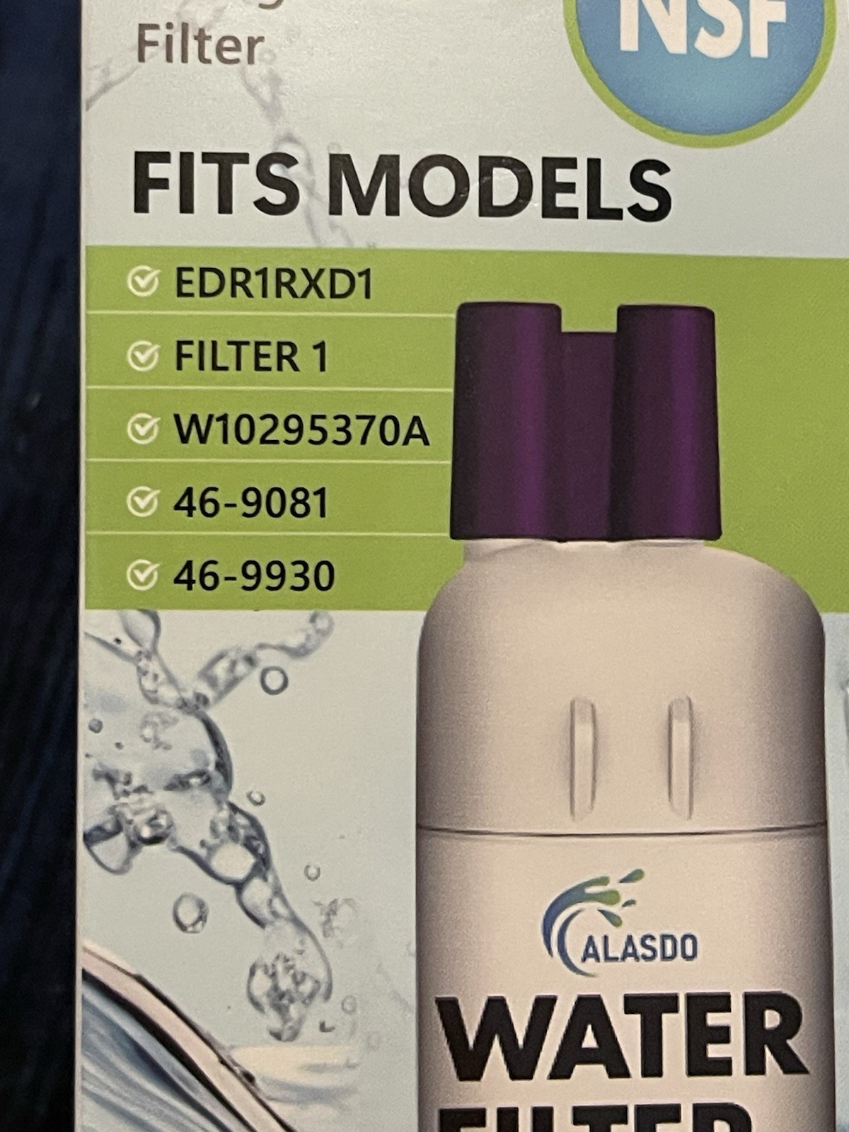 5 Pk Alasdo Filter 1 Refrigerator Water 46-9081 46-9930 NEW FREE SHIP gallery