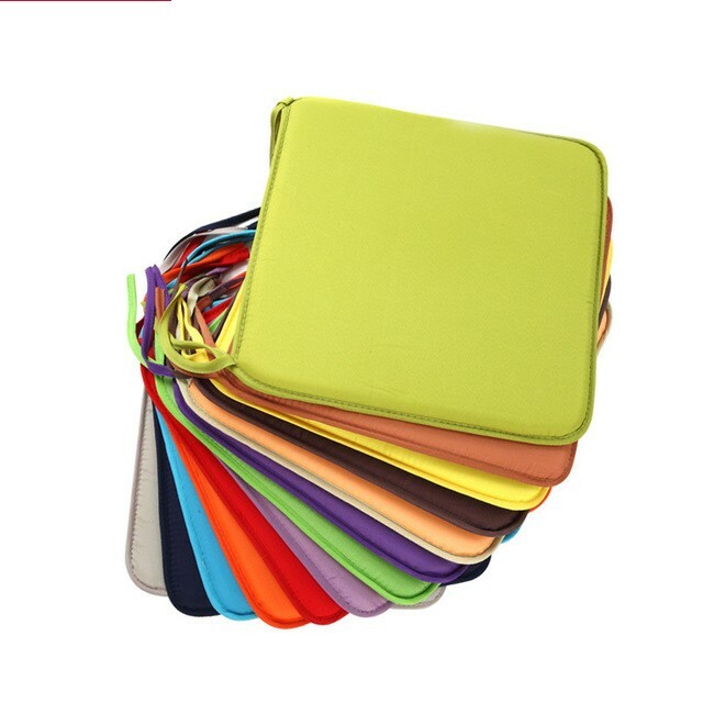 Indoor Outdoor 15.6" Square Dining Patio Soft Chair Seat Pads Cushions with Ties gallery
