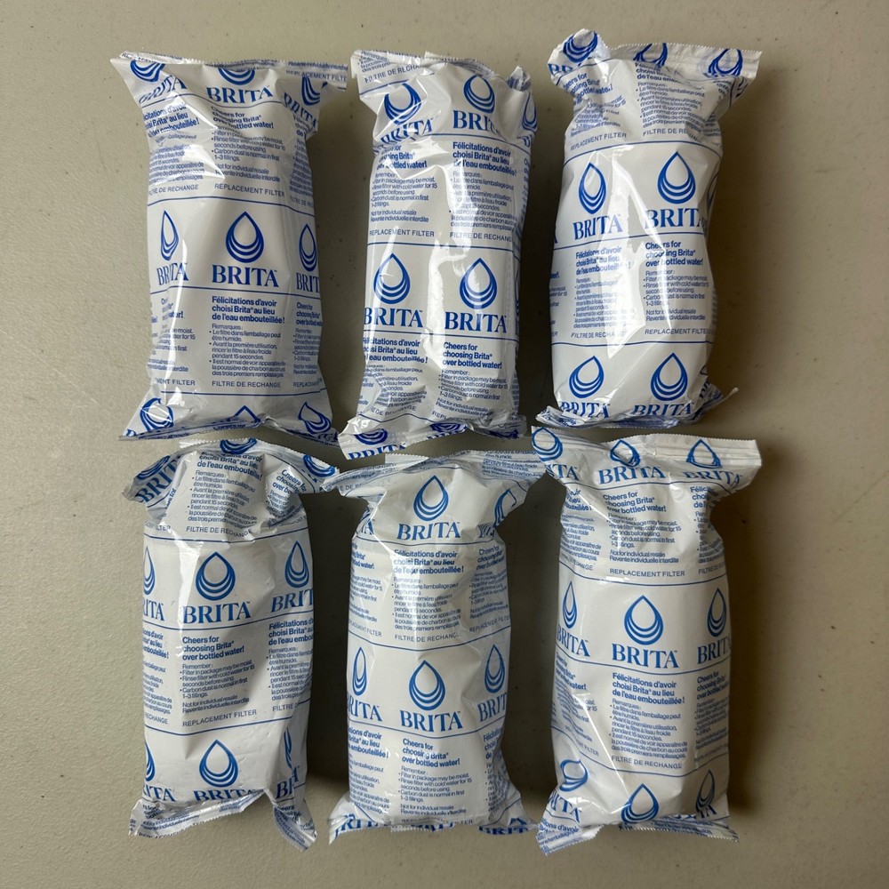 6 PACK Brita Standard Replacement Filters for Pitchers and Dispensers OB03