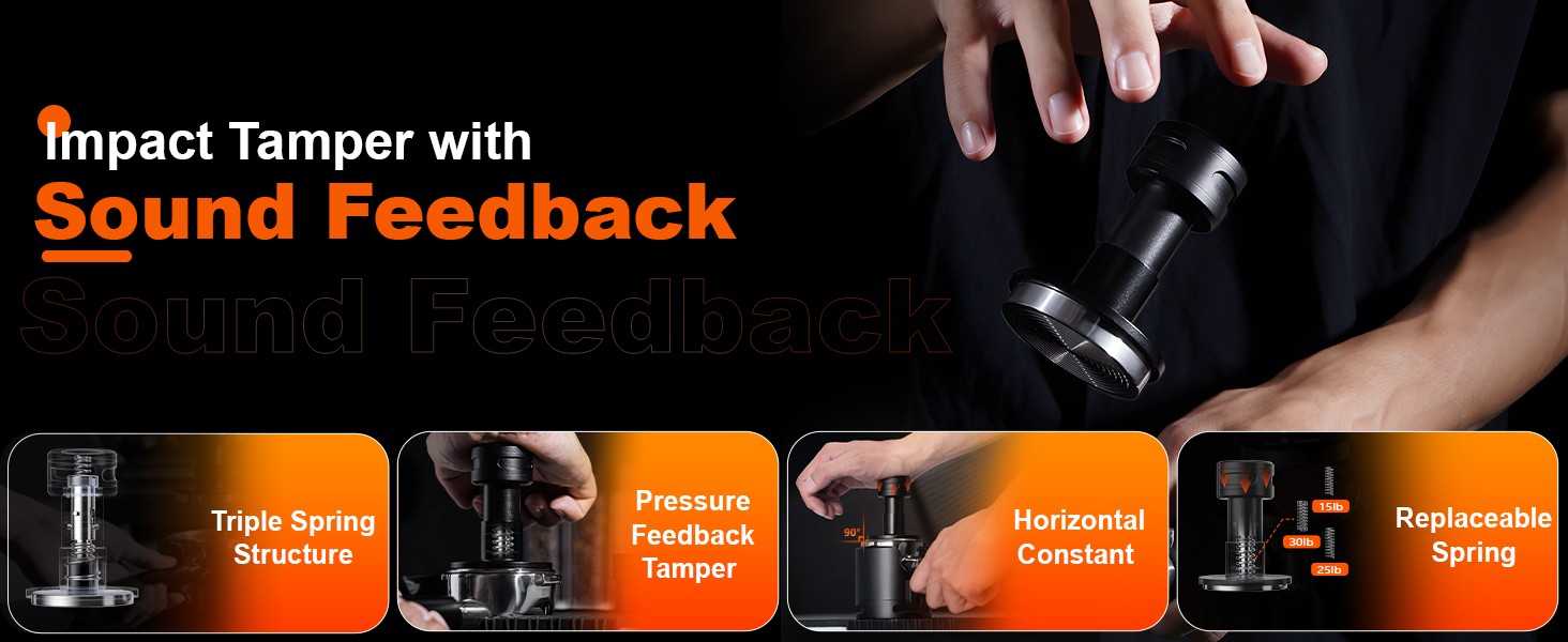 V5 58.5MM Impact Espro Tper, Coffee Tper with 15lb / 25lb / gallery