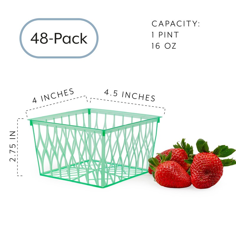 Plastic Berry Baskets, Fruit Boxes for Picking/Crafts gallery