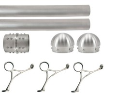 Combination Bar Mount Foot Rail Bracket Kit – 2″OD Brush Stainless Steel Tubing