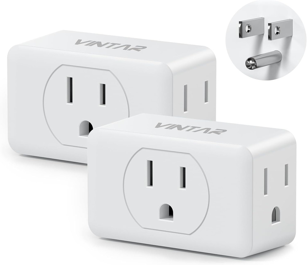 Multi Plug Wall Outlet Extender 2 Pack, VINTAR Electrical Multiple Outlet