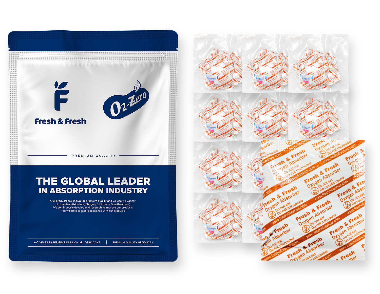 Fresh & Fresh (100 Packet) 500 CC Premium Oxygen Absorbers (10 Bag of 10 Packet) gallery