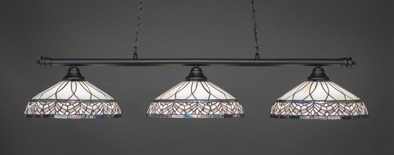 Toltec Lighting 373-MB Oxford - 3 Light Billiard/Island-12 Inches Tall and gallery