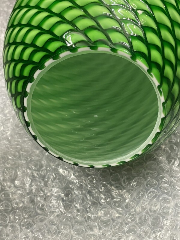 Access Lighting 28023-1C-ORB/LGRFB 1 Light Pendant 9"H 6”W Green Glass NEW gallery
