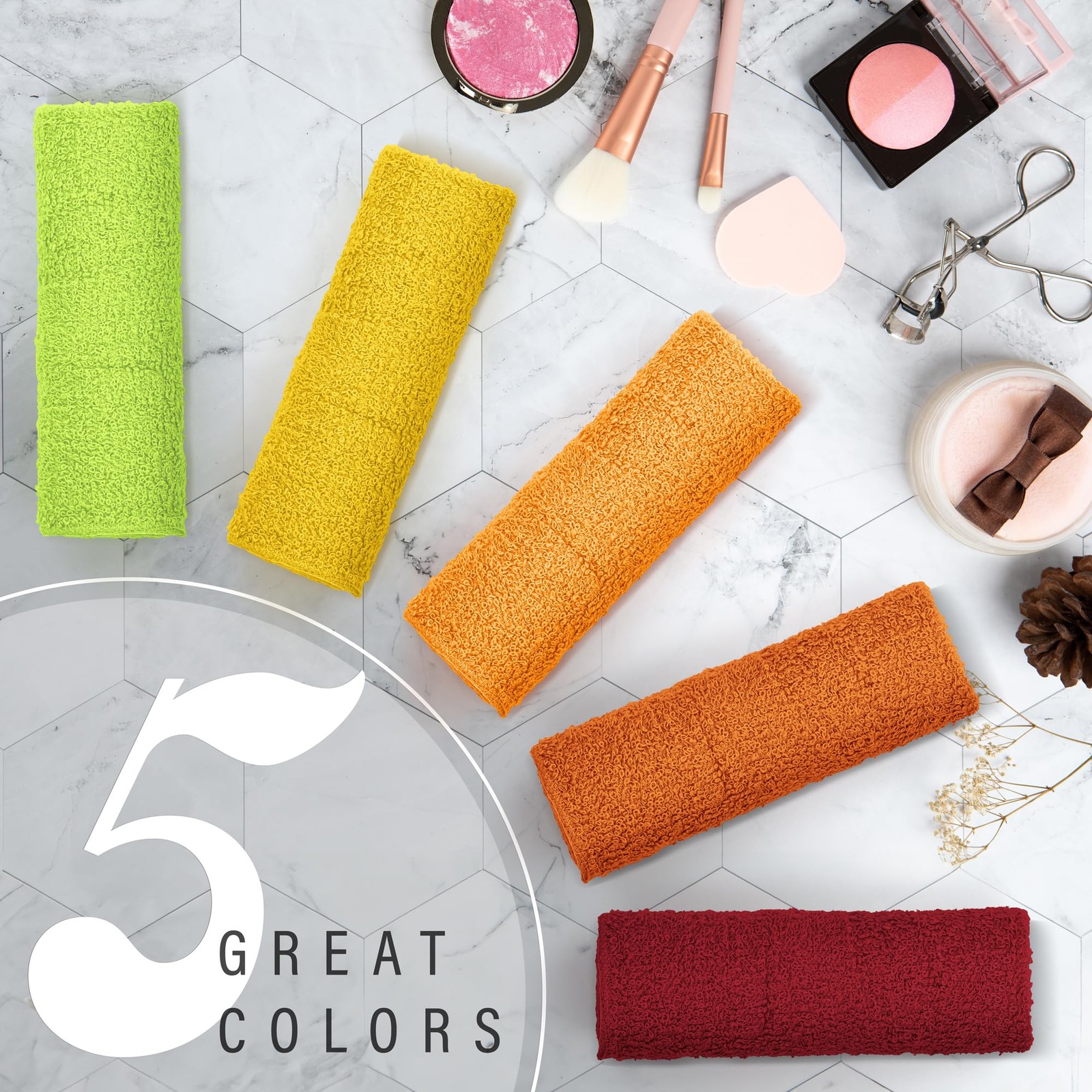 DecorRack 10 Pack 100 Cotton Wash Cloth, Luxurious Soft, 12 x 12 inch Ultra gallery