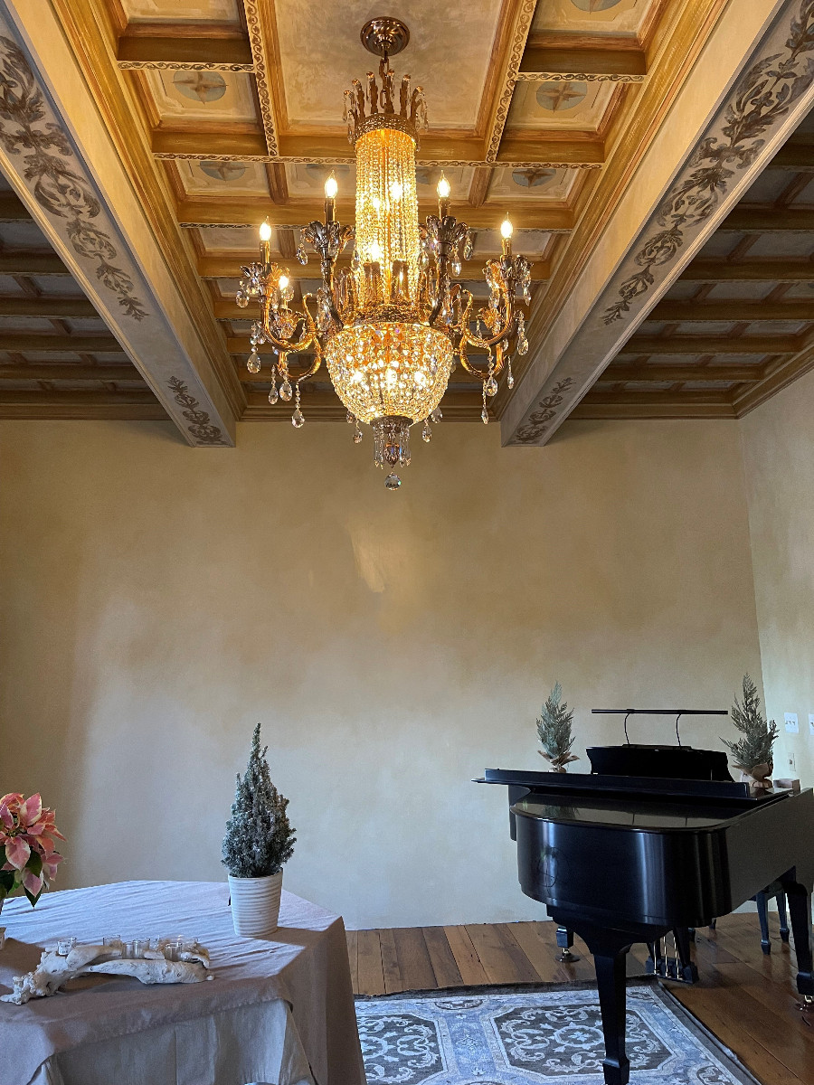 Chandelier with Asfour Crystal Foyer or Dining Room Ceiling Light Fixture 48" gallery