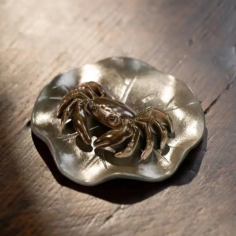 Creative Zisha Tea Pet Decoration Flushing Color Changing Crab Ornaments gallery