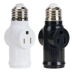 E26 Screw Light Socket to Plug Adapter 2/3Prong Light Bulb Outlet Socket Adapter