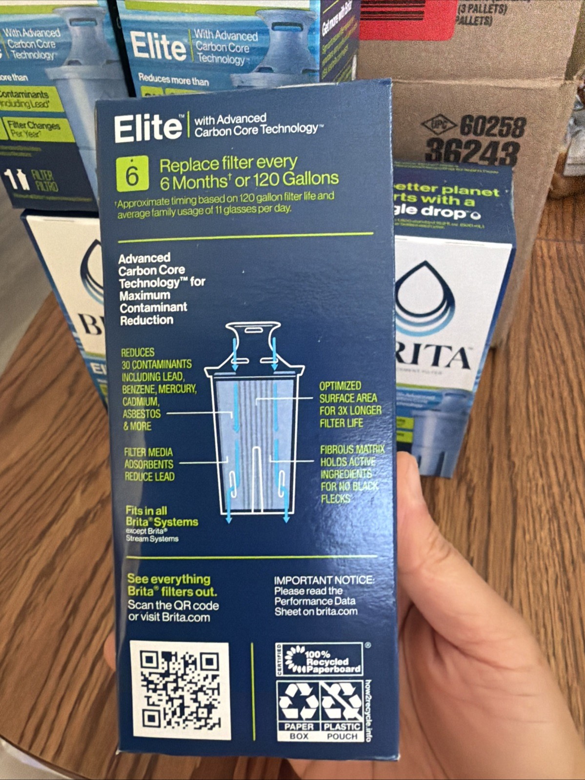 6 Brita ELITE Replacement Filters Filter Brita Pitchers Dispensers 6 MONTHS Each gallery
