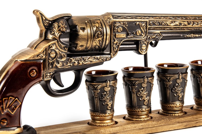 Whiskey Decanter | Barware Set | Home, Dining, Bar Decor | Gun shaped style gallery