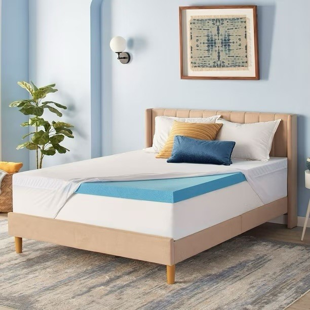 Serta 3" Cool Nights Gel Memory Foam Mattress Topper with Washable Cover, King gallery
