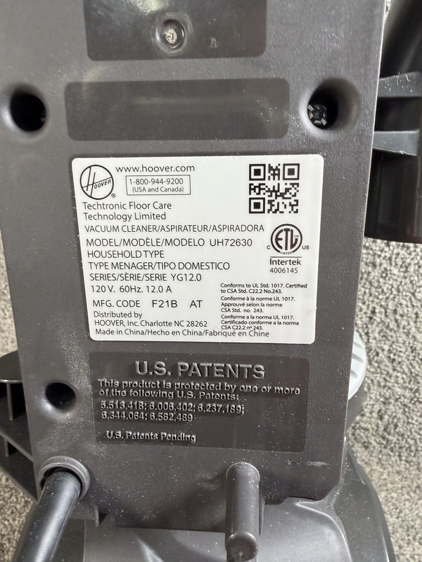 Hoover High Performance Bagless Upright Vacuum Cleaner UH72630 Main Motor BASE gallery