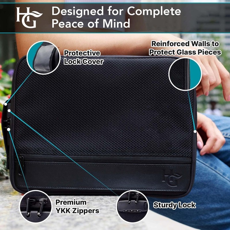 Large Smell Proof Bag & Case with Combination Lock (Holds Up to 3 Ounces) - inc gallery