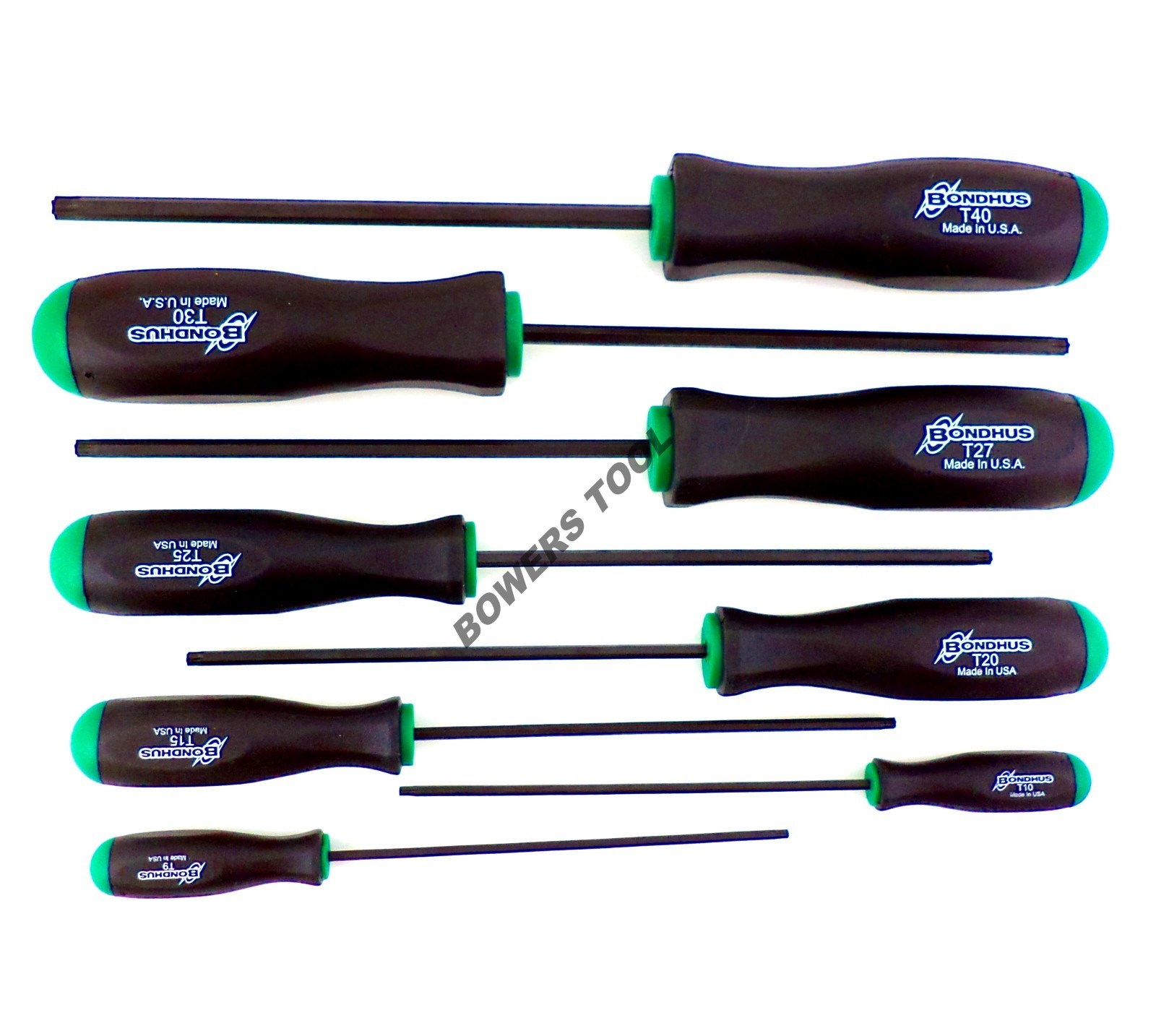 Bondhus 8pc Torx Star Screwdriver Set T40-T9 MADE IN USA 34534 High Torque Steel gallery
