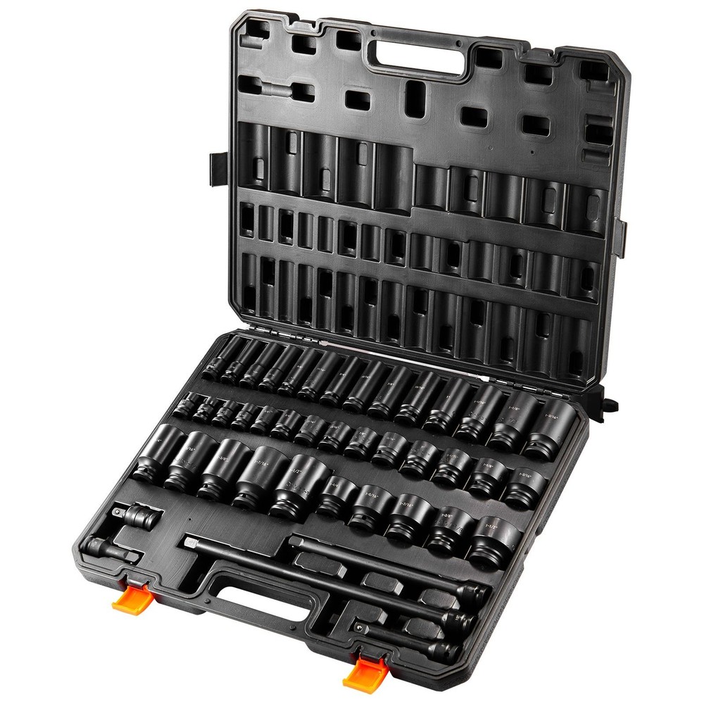 1/2in Drive 43-Pc Impact Socket Set SAE 3/8in-1-1/2in