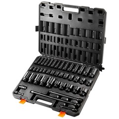 1/2in Drive 43-Pc Impact Socket Set SAE 3/8in-1-1/2in