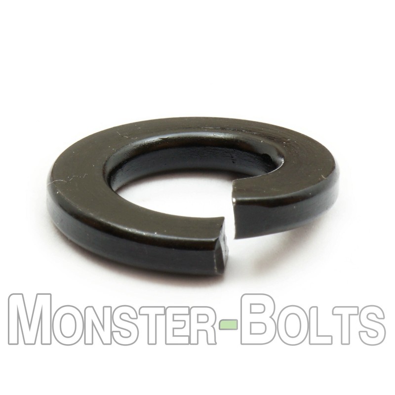 Medium Split Lock Washers, Steel w/ Black Oxide, #2 #4 #6 #8 #10 1/4" 5/16" US gallery