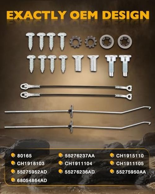Tailgate Handle Latch Rebuild Kit, Compatible with 2002-2008 Dodge Ram 1500, gallery