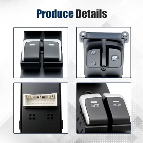 Window Door Power Switch w/Electroplating Front/Left Driver Side Compatible gallery