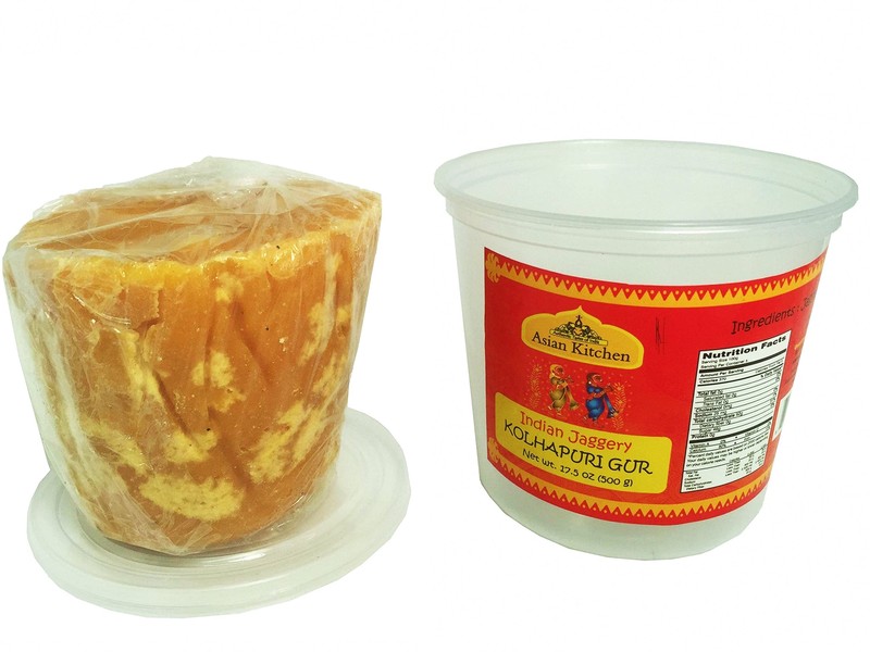 Asian Kitchen Kolhapuri Gur (Jaggery) 175oz (11lbs) 5kg PET Jar gallery