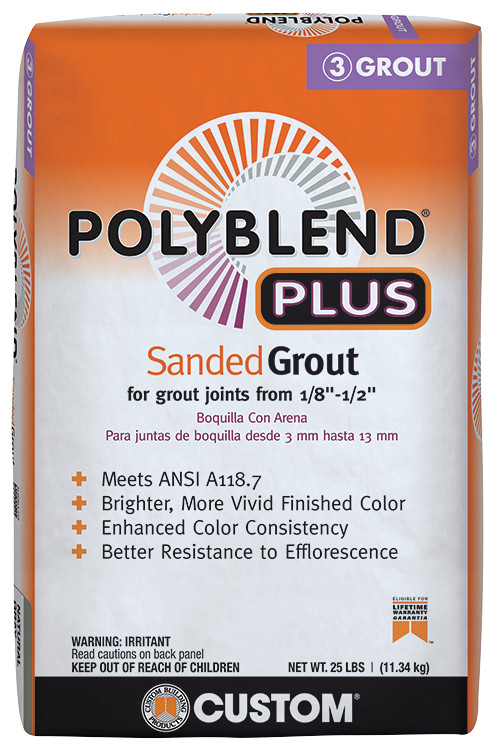 Custom Building Products PolyBlend Plus Sanded Grout 25 lbs gallery
