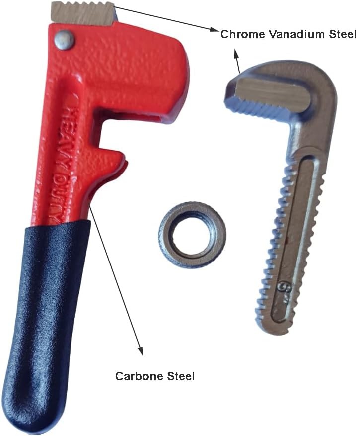 Small Pipe Wrench 6 Inch Straight Adjustable Mini Pipe Wrench Heavy Duty for.... gallery