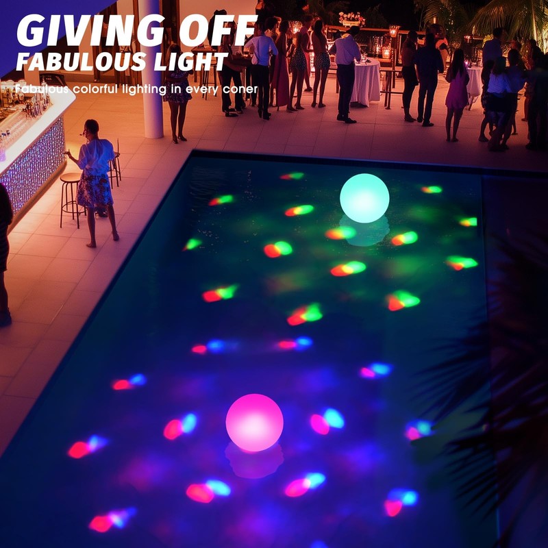 6 Inch Floating LED Pool Ball Light Color Changing IP68 Waterproof 1 PCS gallery