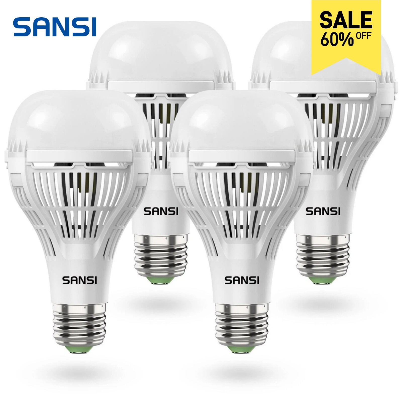SANSI LED Light Bulbs 150W Equiv. Energy Efficient 2500lm Bright Daylight 4-Pack gallery