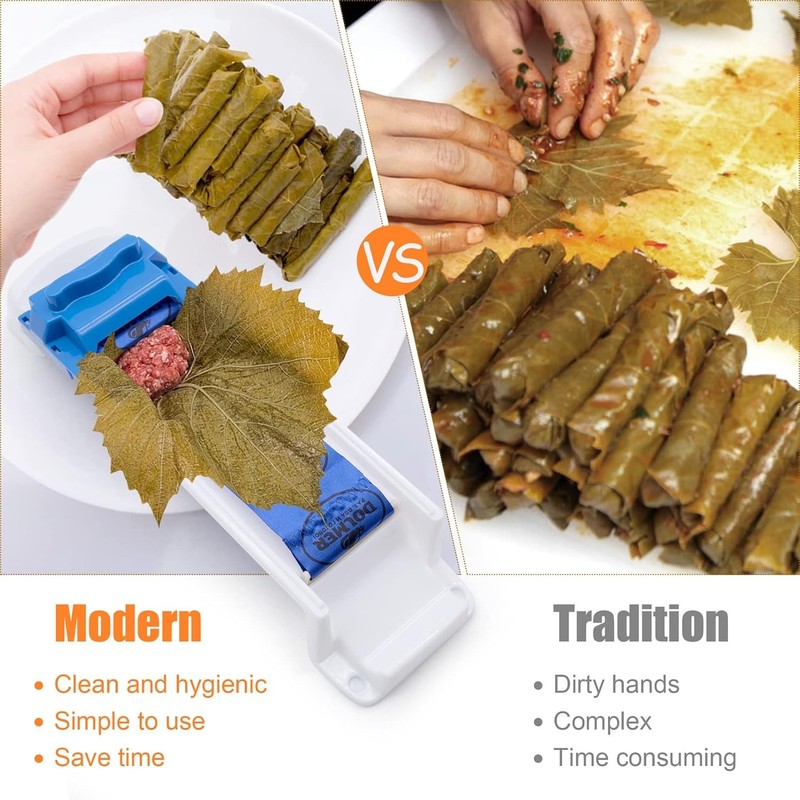 Easy Grape Cabbage Leaf Roller Machine for Stuffed Vegetable Meat Rolling Tool gallery