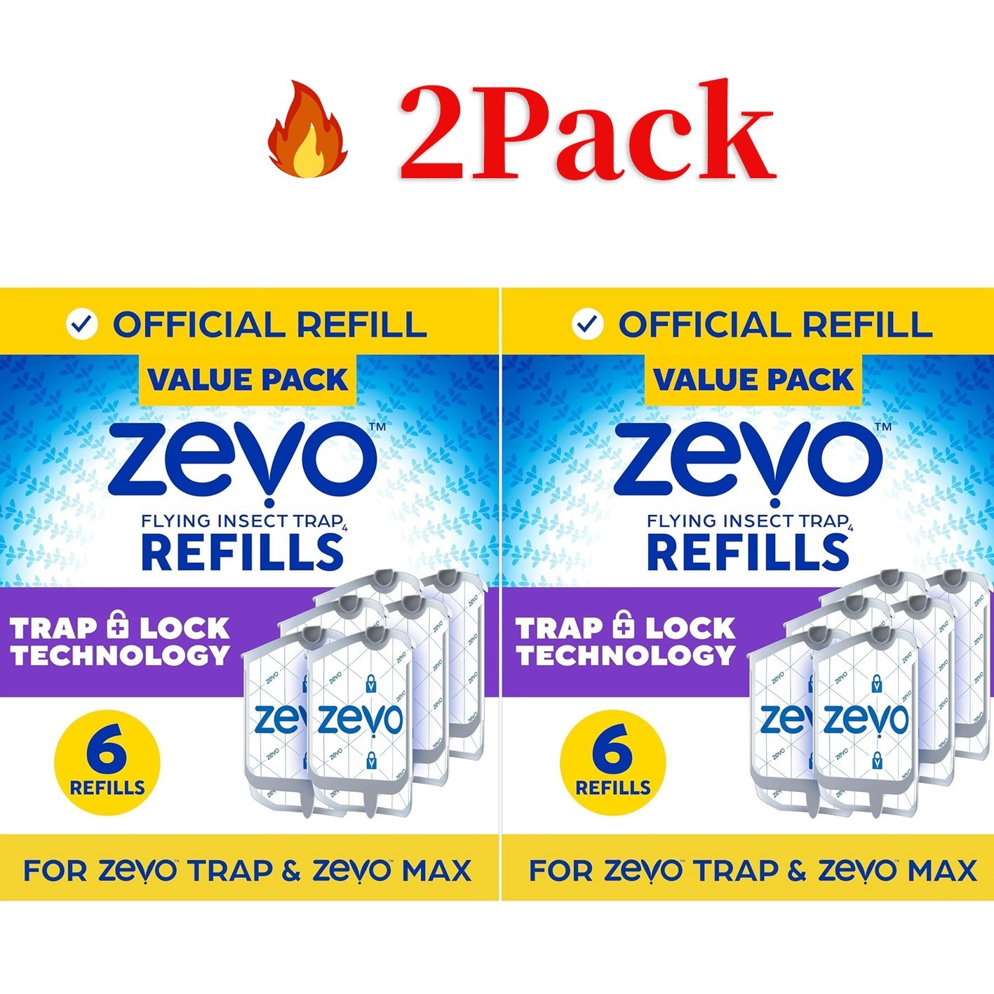 (12 Refill Cartridges) Zevo Flying Insect Trap Refill Cartridges -Easy to Use gallery