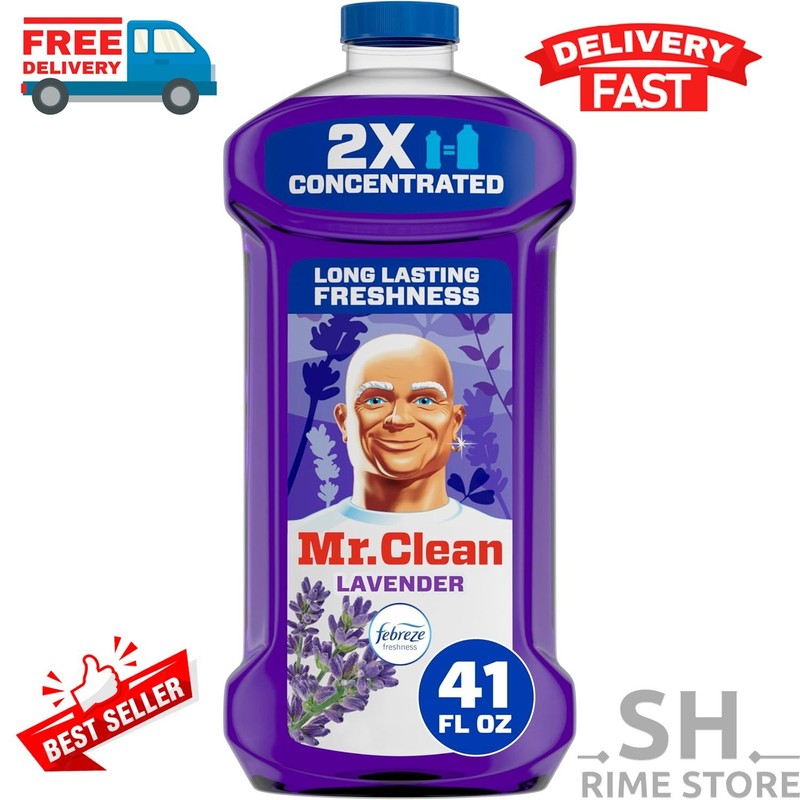 Mr. Clean 2X Concentrated Multi Surface Cleaner With Lemon Scent, (41 fl oz) US gallery