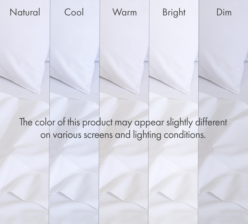 100% Cotton Percale Sheets Split King Size 7 Piece Set, Cooling Bed Sheets fo... gallery