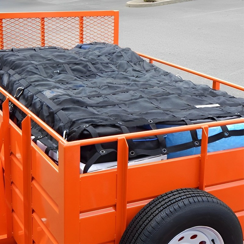Buckles & S-Hooks 1100lb 42" x 50" For Pickup Trucks Heavy Duty Cargo Net W/Cam gallery