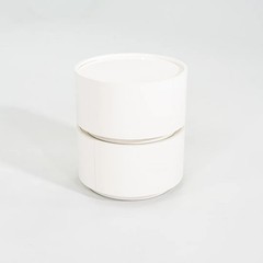 2020s Pair of Pianca Studio Dedalo Stackable Nightstands in Glossy White Finish