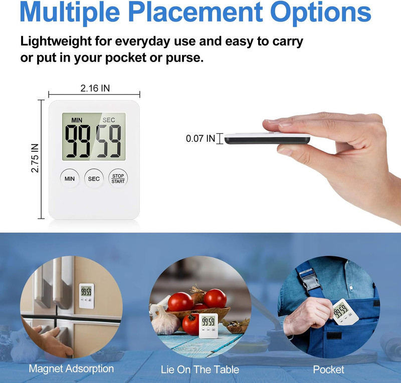 LCD Digital Kitchen Cooking Timer Count-Down Up Clock Loud Alarm Magnetic Lot gallery