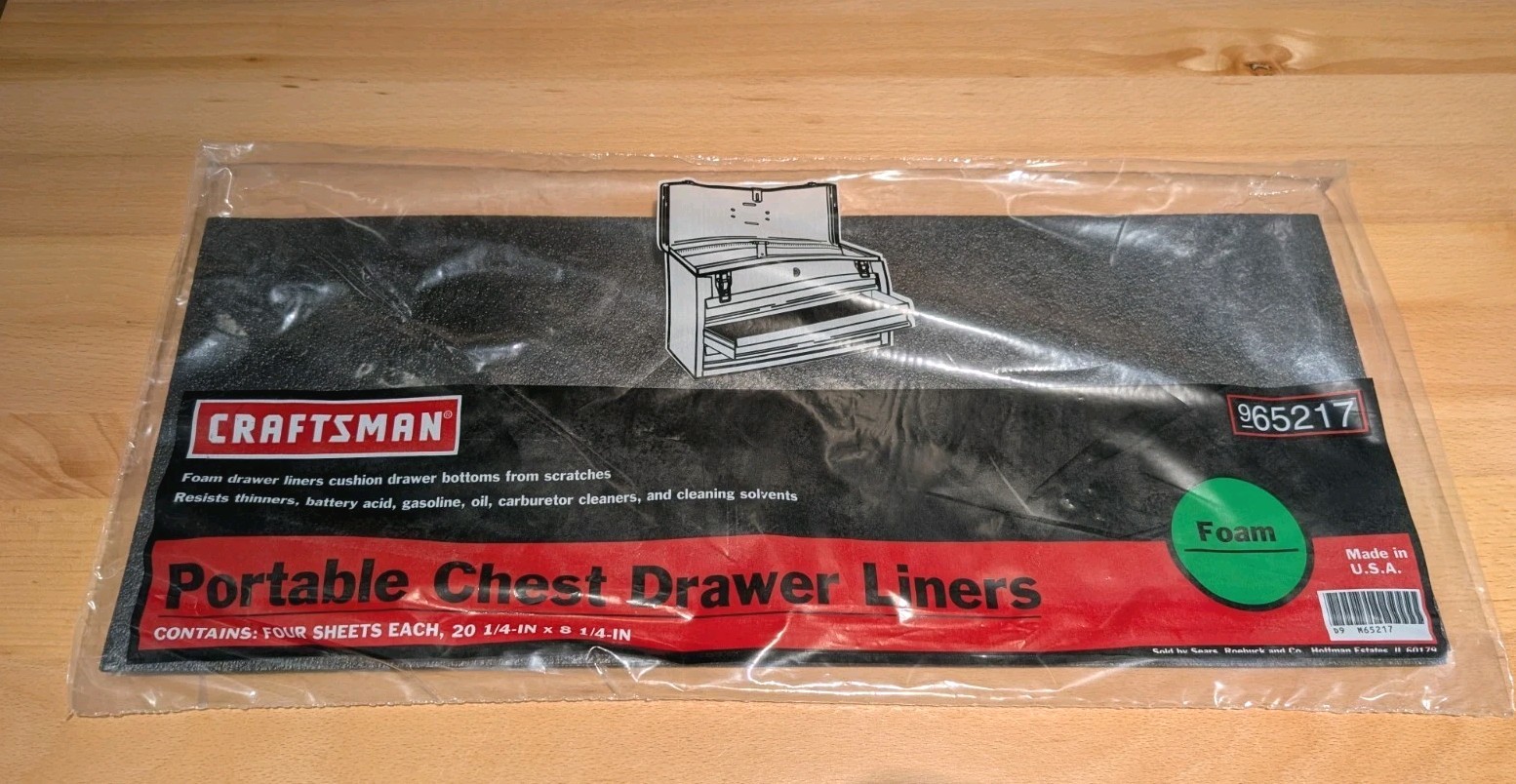 Vintage Craftsman Portable Drawer Liners 9-65217 NOS Foam Chest Liners USA New gallery