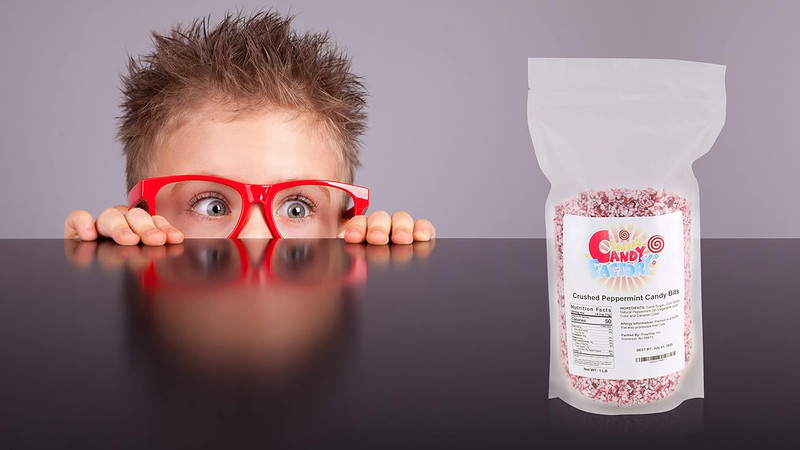 Crushed Peppermint Candy Bits 1 lb Jar by Sarah’s Candy Factory gallery