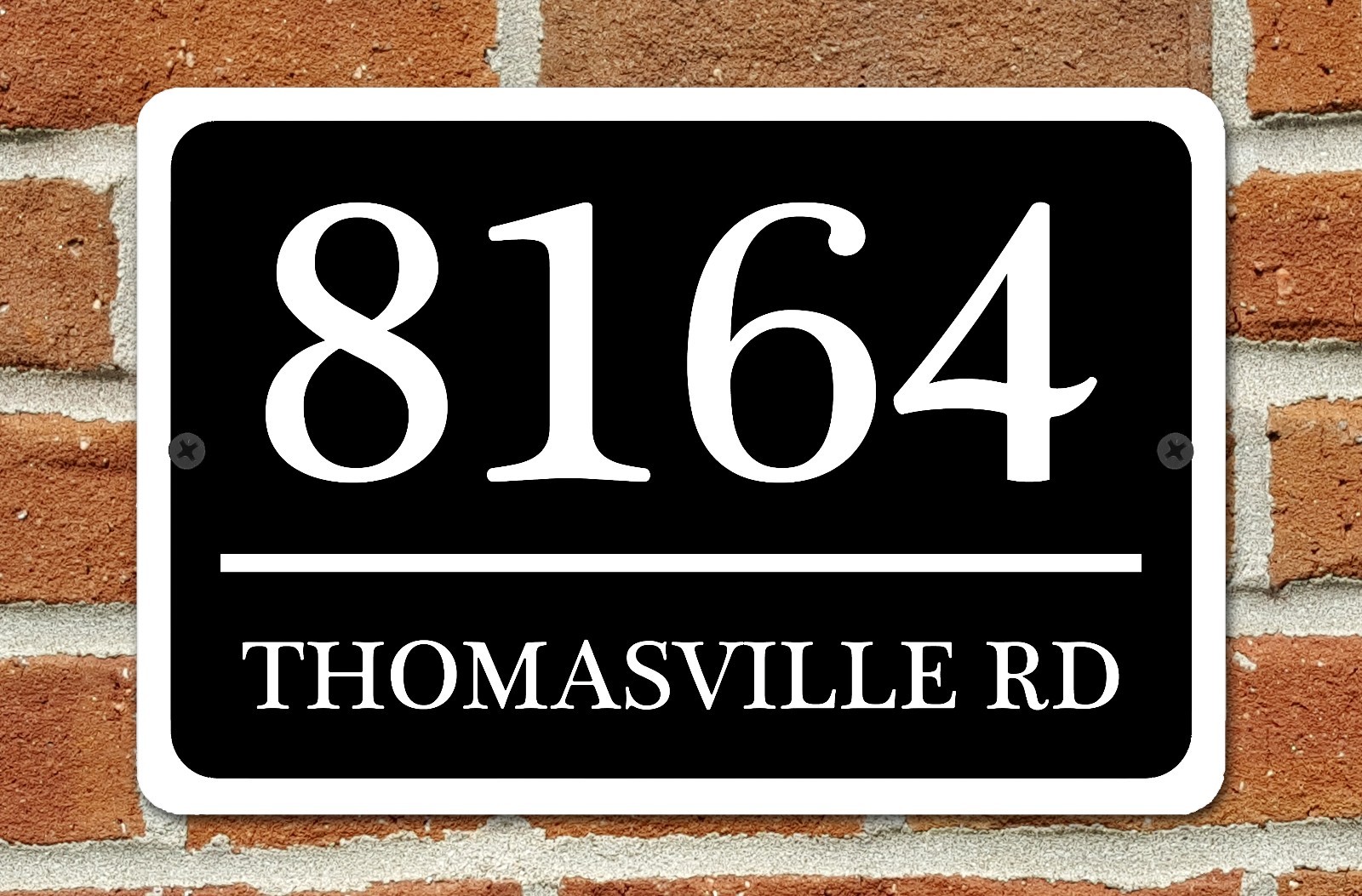 Personalized Home Address Sign Aluminum 12" x 8" Custom House Number Plaque gallery